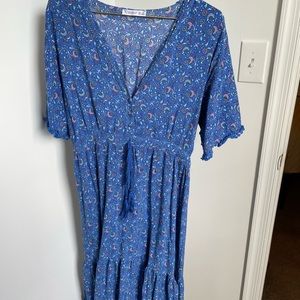 R. Vimos Blue Maxi Dress